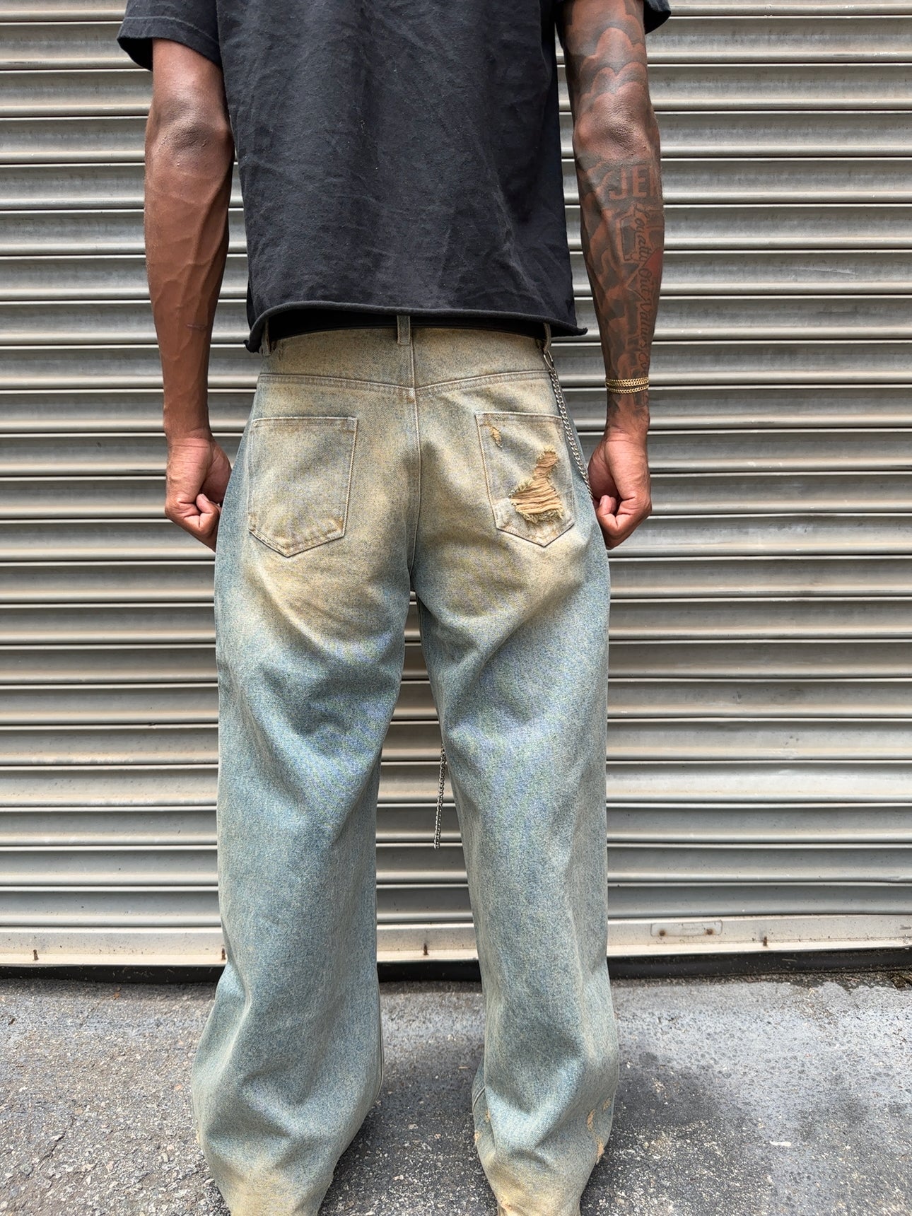 “Sandstone” Wide Leg Denim