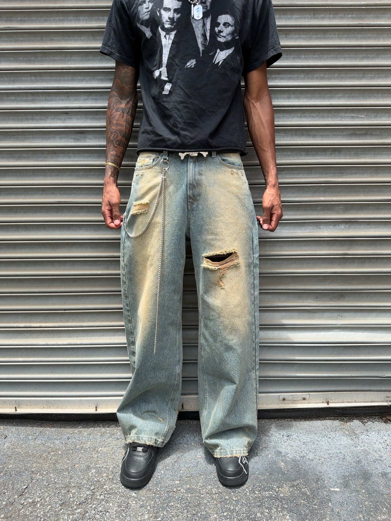 “Sandstone” Wide Leg Denim