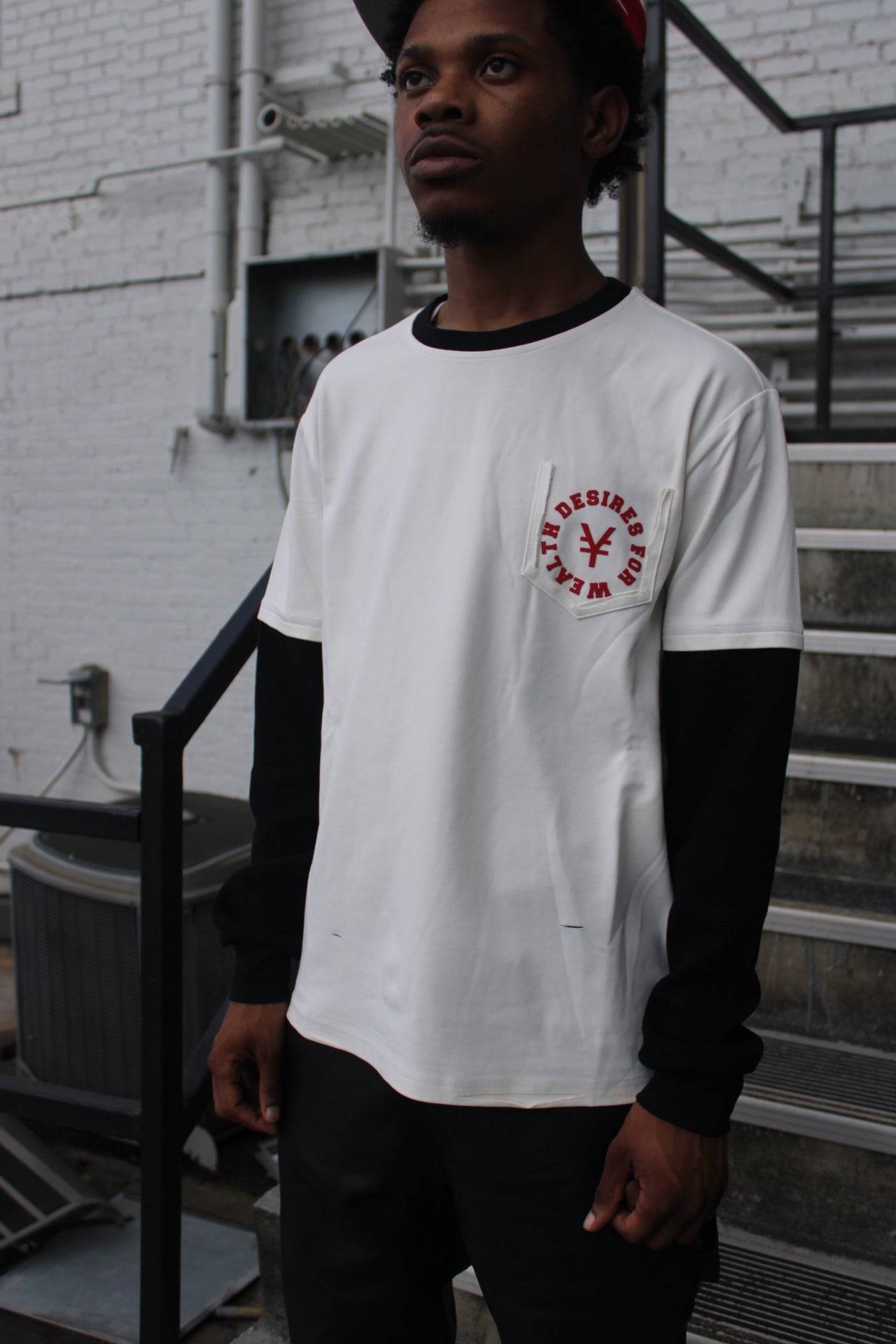 “D.F.W” DOUBLE LAYERED TEE