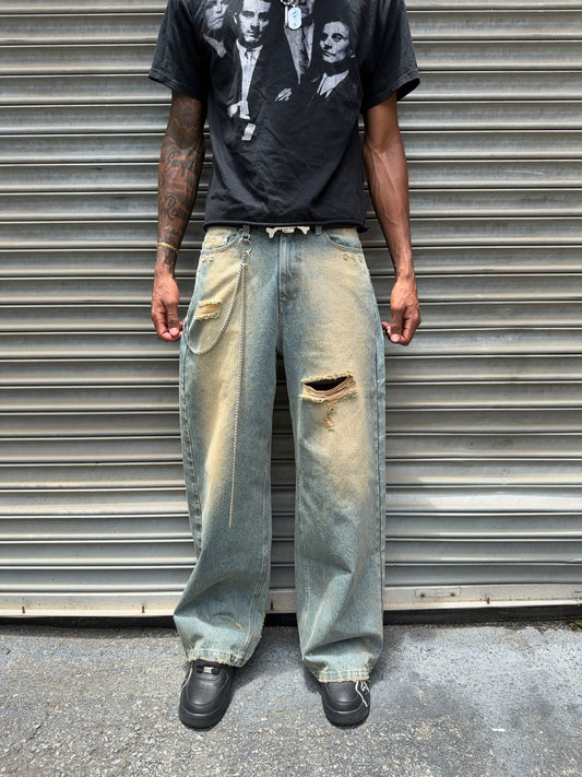 “Sandstone” Wide Leg Denim