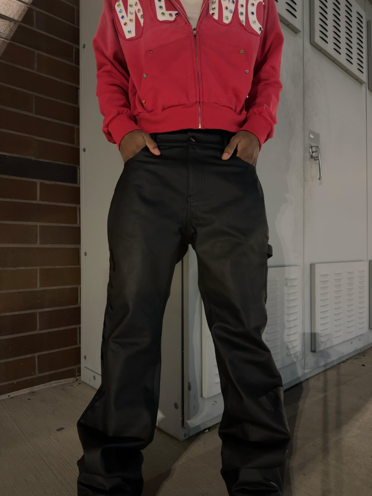 “Onxy” Leather Waxed Denim