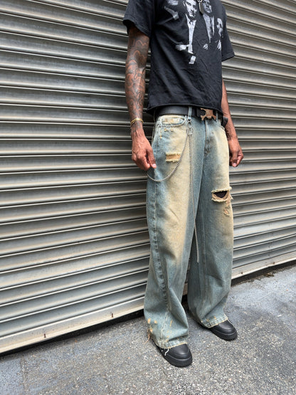 “Sandstone” Wide Leg Denim