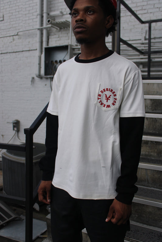 “D.F.W” DOUBLE LAYERED TEE