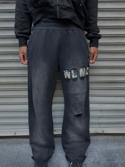 Ash Black Gemstone Sweats