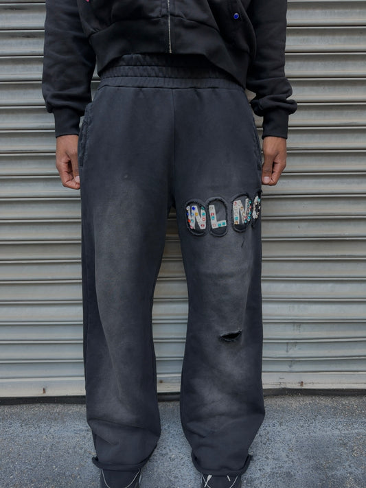 Ash Black Gemstone Sweats